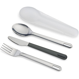 Mua Bộ dao thìa dĩa Joseph Joseph 81135 Duo Steel Travel Cutlery màu Grey hàng chính hãng