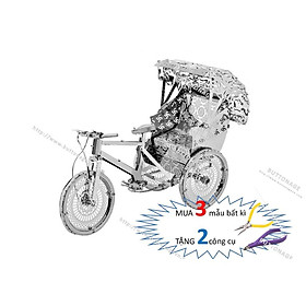 Mô Hình Lắp Ráp 3d Xe Xích Lô Kéo Cycle Trishaw