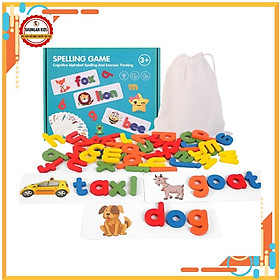 Spelling Game - Đồ chơi ghép chữ đánh vần Tiếng Anh - Đồ chơi gỗ cho bé