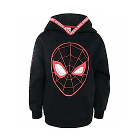 Áo nỉ hoodie bé trai spiderman đen 10-14kg