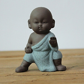 Tượng phật chú tiểu kung fu gốm tử sa MD 34