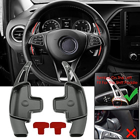Steering Wheel Aluminum Shift Paddle Shifter Extension For Mercedes-Benz C-class #Grey