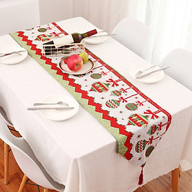 Christmas Table Runner Xams Chair Covers for Wedding Banquet Party Christmas Festive Home Dinner Table Decoration
