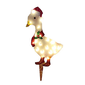 Light Duck with Scarf Decoration Metal for Garden Walkway Courtyard Large