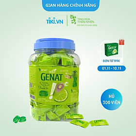 Kẹo ngậm ho Chanh Sả Gừng Hủ 300 viên - Genat -Tinh Hoa Thiên Nhiên