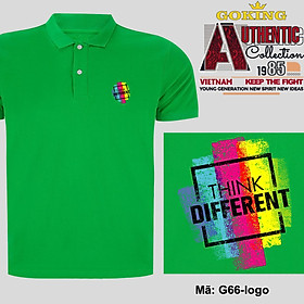 THINK DIFFERENT, mã logo,g66. Áo thun polo cổ bẻ cho nam nữ, form unisex. Áo phông cổ trụ hàng hiệu Goking, quà tặng cao cấp cho gia đình, cặp đôi, doanh nghiệp