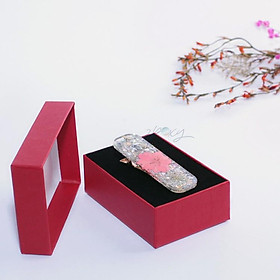 Kẹp tóc handmade hoạ tiết hoa khô resin epoxy trong suốt nhiều màu sắc/2poxy