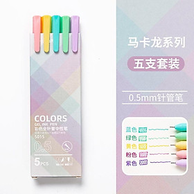 Hộp 5 bút gel nhiều màu sắc dễ thương