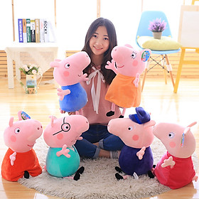 Gấu Bông Heo Peppa, Gia Đình Heo Peppa (20Cm---40Cm) Tặng Kèm 1 Ví Bóp Đựng Thẻ Xinh Xắn Như Hình, Hàng Việt Nam Chất Lượng Cao