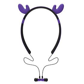 Bluetooth Headset,Lightweight Bluetooth Headphones for Sports Exercise, Noise Cancelling Stereo Neckband Wireless Headset Purple
