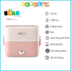 Mua Hộp Cơm Giữ Nhiệt  Tự Hâm Nóng Và Nấu Chín Đa Năng BEAR DFH-B12E1 Dung Tích 1.2L  Công Suất 270W - Hàng Chính Hãng