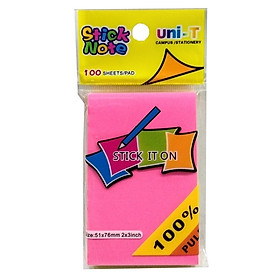 Bộ 3 Giấy Note Dạ Quang 5 Màu UNI-T (3x2)