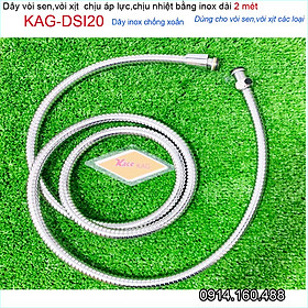 Mua Dây vòi hoa sen 2m- dây vòi xịt vệ sinh 2m chống xoắn KAG-DSI20