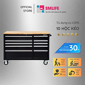 Mua Tủ Đựng Dụng Cụ 10 Ngăn Kéo Di Động  Mặt Bàn Gỗ CSPS – W46xL132xH99cm