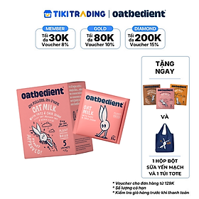 Sữa Yến Mạch Dạng Bột OATBEDIENT Vị Yến Mạch & Hạt Chia Thuần Chay Hộp 5 Gói x 35g