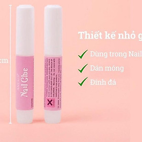 Keo Mini Dán Móng Giả Làm Nail Box, Set 10 Tuýp 2g, Nhanh Khô Tiện Lợi Nhỏ Gọn, Chất Lượng Cao, Dễ Sử Dụng Nữ keo  dán mỏng