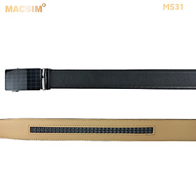 Thắt lưng nam da thật cao cấp nhãn hiệu Macsim MS31 - 120cm