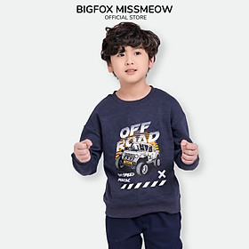 Áo bé trai BIGFOX - MISS MEOW thu đông, áo nỉ cho bé dài tay size đại hình ô tô off road 23 - 40 kg