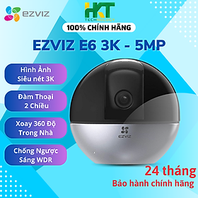Camera Wifi Ezviz E6 3K-5MP Siêu Nét, Xoay 360 độ, Đàm thoại - Hàng chính hãng