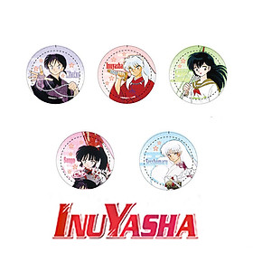 Combo 5 huy hiệu cài áo INUYASHA - KHUYỂN DẠ XOA 