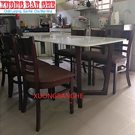 Mua Free ship Bộ bàn ăn 6 ghế mặt đá ceramic :hcm biên hòa BD