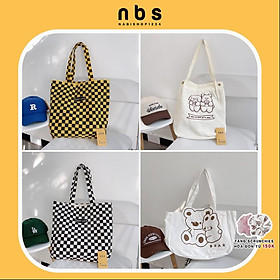 Túi Tote Họa Tiết Chất Liệu Canvas Mã TUIT014- Nabishop1234 ( ẢNH THẬT)