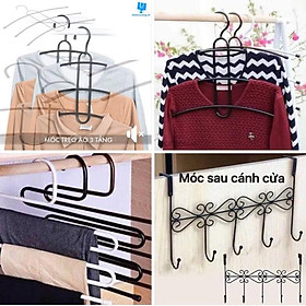 Mua Móc treo quần 5 tầng -Móc áo 3 tầng - Móc treo sau cửa