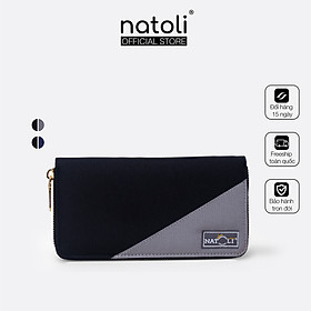 Ví dài cầm tay nam The Zipper Wallet chính hãng NATOLI đựng thẻ điện thoại nhiều ngăn cao cấp