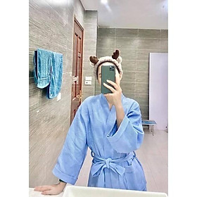 Mua Áo choàng tắm cotton tổ ong  hàng cao cấp. hình thật tự chụp