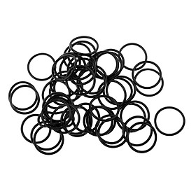 50x Silicone Soft O Rings for Worms Wacky Rig O-Ring Tool Carp Fishing Black