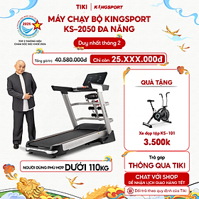 Máy chạy bộ tại nhà KingSport Luxury KS-2050 Đa Năng Có Chức Nâng Dốc Tự Động, Kèm Theo Đai Massage Và Thanh Gập Bụng