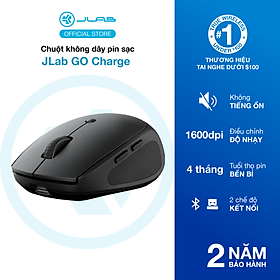 Chuột JLab không dây Go Charge màu đen - Hàng chính hãng - Bảo hành 2 năm