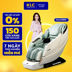 Ghế massage toàn thân cao cấp KLC K7979, công nghệ hồng ngoại, body scan, con lăn 4D kết hợp sóng não thư giãn