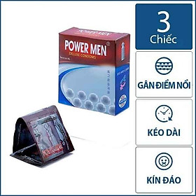  Bao Cao Su Lâu Xuất Power Men Ngọc Trai (H3) - Có Gai Kích Thích - 100% Hàng Chính Hãng - Che Tên Sản Phẩm