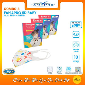 HỘP - FAMAPRO 5D BABY - khẩu trang y tế trẻ em kháng khuẩn 3 lớp Famapro