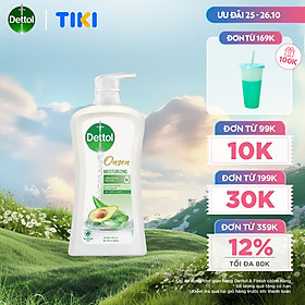 Sữa tắm Dettol Onzen kháng khuẩn dưỡng ẩm bơ & lô hội - chai 900g