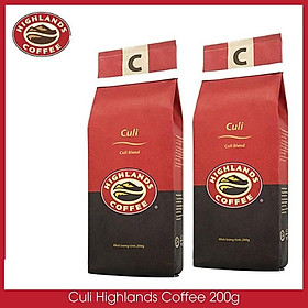 Combo 2 gói Cà phê Rang xay Culi Highland Coffee 200g