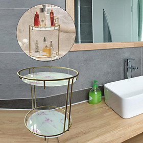 Queen Double Storage Tray Plate Decor Display Stand for Bedroom Bathroom Perfume