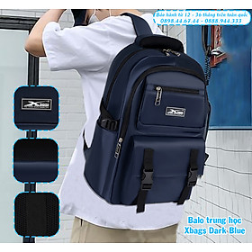 Balo Trung Học Tiện Lợi đựng Laptop Xbags Dark Blue Xb 3202, Balo Chống Nước Hiệu Quả Phù Hợp Cho Cả Nam Và Nữ