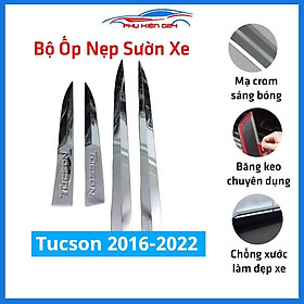 Bộ ốp nẹp sườn Tucson 2016-2017-2018-2019-2020-2021 mạ crom bản to trang trí làm đẹp xe