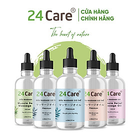 Dầu Massage Body Thiên Nhiên 30ML 24Care - Gợi cảm, Dưỡng Da, Phục hồi Cơ - Hương thơm nhẹ nhàng, quyến rũ