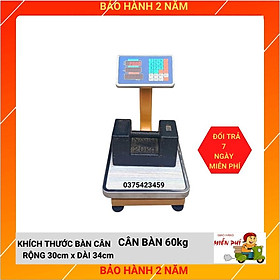 Mua Cân bàn điện tử tính tiền 60kg - khung vàng chuyên bán hàng hóa nông sản.vv
