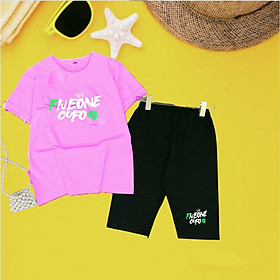 Bộ hè bé gái chất cotton co giãn size đại 20-45kg in chữ hot 2023 đẹp sang cho bé gái 10 tuổi-14 tuổi KIDS GENZ