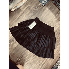 Chân váy xếp ly 2 tầng có lót trong chất lụa xếp đẹp