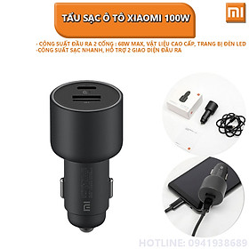 Mua Tẩu sạc ô tô xe hơi xiaomi 1A1C 100W CC07ZM  - Hàng nhập khẩu