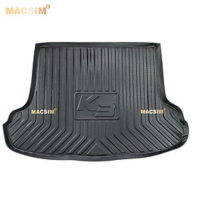 Thảm lót cốp xe ô tô (qd) Kia K3 (Cerato) 2013-2017 chất liệu TPV thương hiệu Macsim màu đen