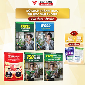 Combo 5 Sách Word - Excel - Power Point - 150TT - Power Query ĐÀO TẠO TIN HỌC Ứng Dụng Văn Phòng Kèm Video Hướng Dẫn