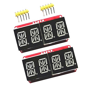 2 Pcs 0.54-inch LED Display 4-Digit Digital Display I2C Constant-current Controller Clock Red Module for Arduin
