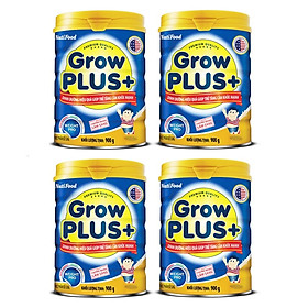 BỘ 4 LON SỮA BỘT GROWPLUS+ DINH DƯỠNG HIỆU QUẢ GIÚP TRẺ TĂNG CÂN KHỎE MẠNH