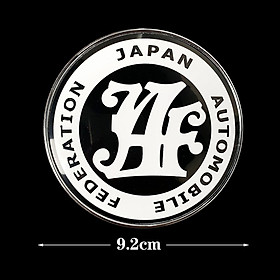 Jaf Biểu tượng 3D vật liệu kim loại Liên đoàn ô tô Nhật Bản JDM xe ô tô phần thân Trang hoàng Logo huy hiệu